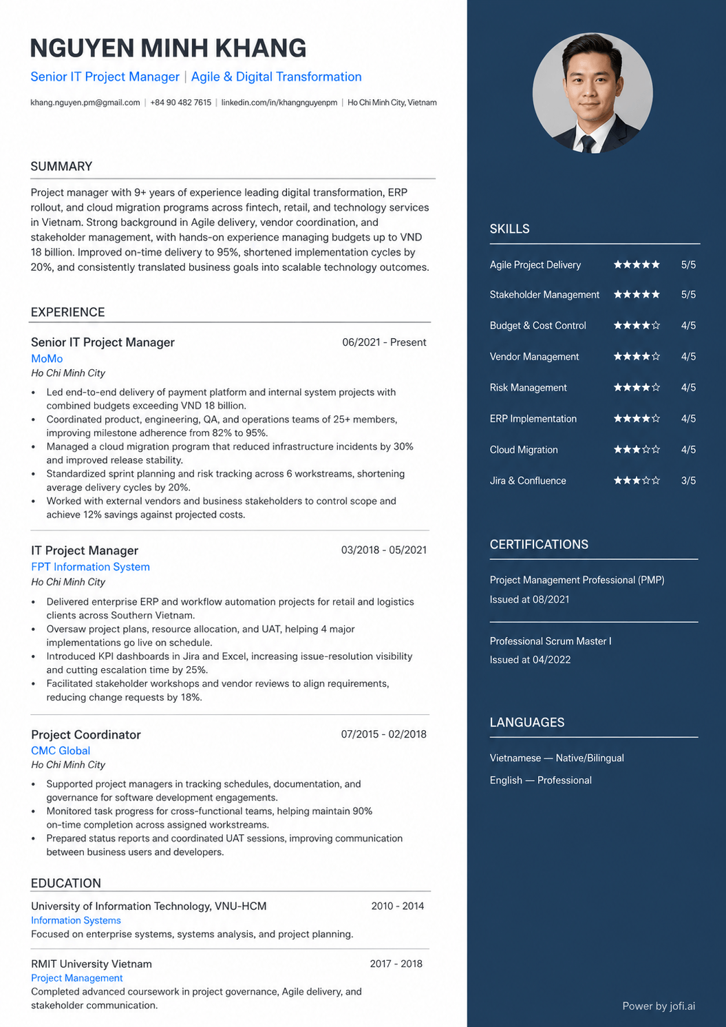 Mẫu CV Elegant
